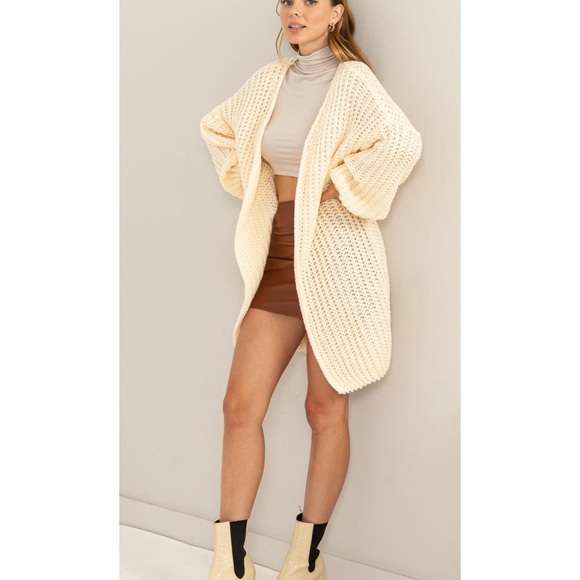 HYFVE Oversized Chunky Ribbed Cardigan Sweater - Picture 7 of 8